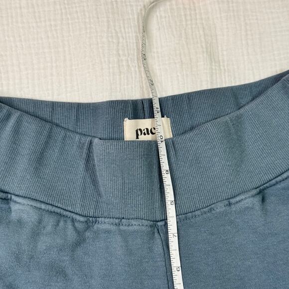 Pact Lounge Pants Blue Ribbed Waist Straight Leg Women’s Small Organic Cotton - Picture 15 of 16